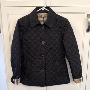 Burberry Brit Quilted Jacket Black/Check Size Small